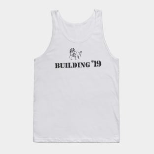 Building 19 1/2 - retro store tee (Black on white) Tank Top